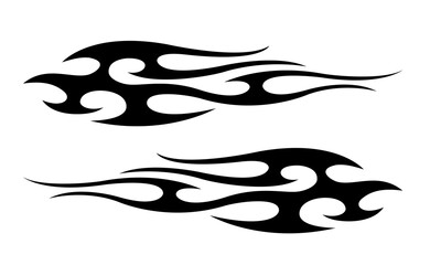 Racing flame car sticker tribal fire flame car decal fire tattoo vector art for car sides and motorcycle tanks