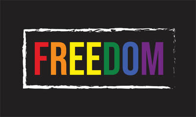 Freedom Lgbt T-Shirt Design