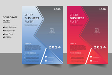 Corporate business flyer design and brochure cover template