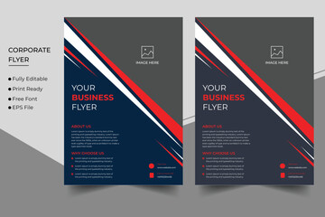 Corporate business flyer design and brochure cover template