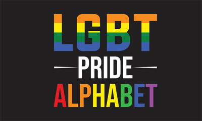 Lgbt pride alphabet Lgbt T-Shirt Design
