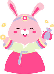 Rabbit in Korean Costume 3