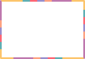 Regtangle Shape with Colorful Frame