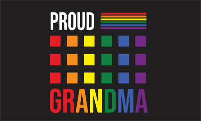 proud grandma Lgbt T-Shirt Design