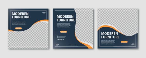 Moderen furniture social media post ,premium vector
