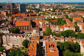 Naklejka premium 2022-06-05 view of the historical part of the city Gdansk Poland