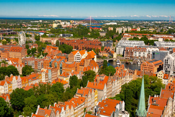 Naklejka premium 2022-06-05 view of the historical part of the city Gdansk Poland