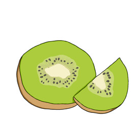 illustration of a kiwi fruit