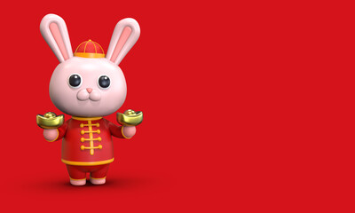 Chinese new year, year of the rabbit festival celebration background design template