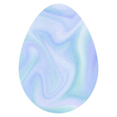 Easter Egg Watercolor. Oval Shape