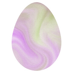 Easter Egg Watercolor. Oval Shape