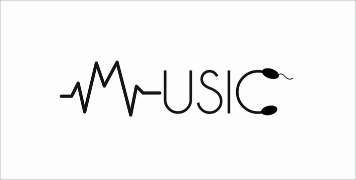 music typography image