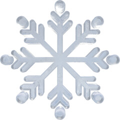 3D Realistic White Icy Cold Flaky Winter Season Snowflakes For New Year And Christmas Design