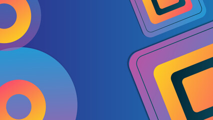 Modern abstract blue and orange template background design