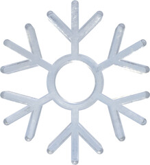 Obraz premium 3D Realistic White Icy Cold Flaky Winter Season Snowflakes For New Year And Christmas Design