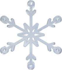 3D Realistic White Icy Cold Flaky Winter Season Snowflakes For New Year And Christmas Design