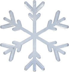 3D Realistic White Icy Cold Flaky Winter Season Snowflakes For New Year And Christmas Design