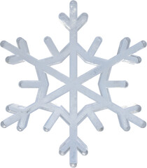 3D Realistic White Icy Cold Flaky Winter Season Snowflakes For New Year And Christmas Design