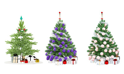 christmas tree and decorations