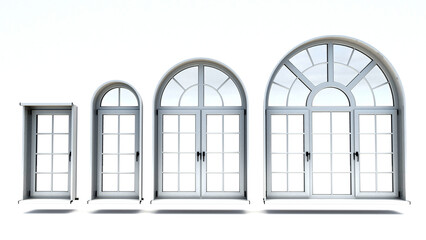 3d illustration of window frame set collection
