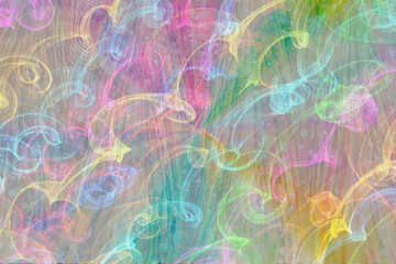 Obraz na płótnie Canvas abstract colorful background with circles, waves