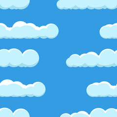 Seamless background with clouds