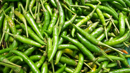 Chili Green Jinda  for sale in department stores