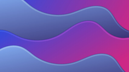 Modern abstract blue purple pink wave curve template background design