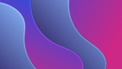 Modern abstract blue purple pink wave curve template background design