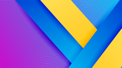 Modern abstract blue and yellow contrast template background design