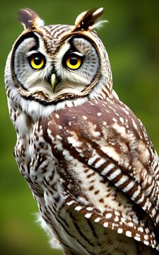 AI-generated Image Of A Great Horned Owl Portrait