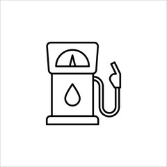 Fuel pump icon. gas station Vector illustration isolated on white background.
