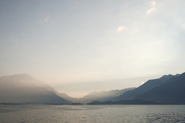 View of Como Lake. Domasio Italy