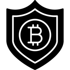 Obraz premium Bitcoin Secure Icon