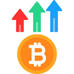 Bitcoin Up Icon