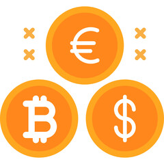 Cryptocurrency Coins Icon