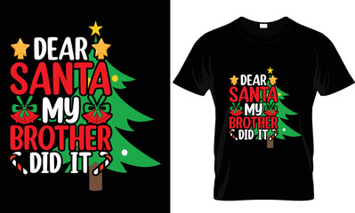 Christmas, Santa, Gift T-shirt design