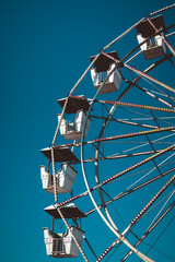 Retro ferris wheel at a local town fair