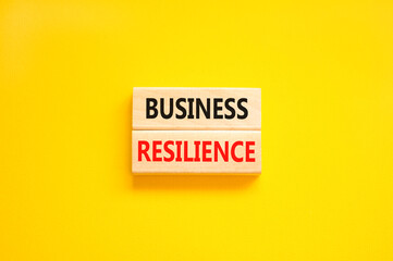 Business resilience symbol. Concept word Business resilience typed on wooden blocks. Beautiful...