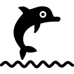 Naklejka premium Dolphin Show Icon