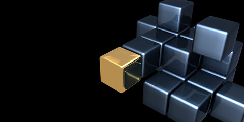 3d abstract background. 3d illustration . cubes