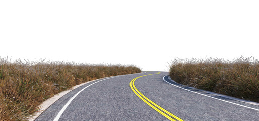 Road with small grass png image