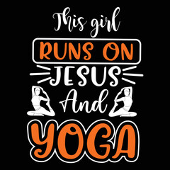 This girl runs on Jesus T-shirt  