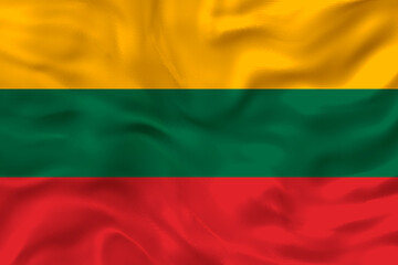Obraz premium National flag of Lithuania. Background with flag of Lithuania.