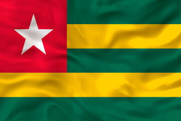 National flag of  Togo. Background  with flag of Togo.