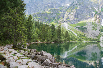 morskie Oko lake in the Tatra Mountains, Poland. © AGITA LEIMANE