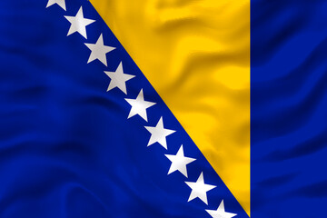 National flag ofBosnia and Herzegovina. Background  with flag of Bosnia and Herzegovina.