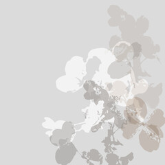 Delicate vector pattern with wild flowers, herbs botanicals. 