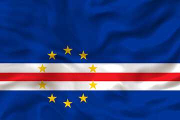 National flag of Cape Verde. Background  with flag  of Cape Verde.