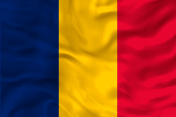 National flag of Chad. Background  with flag of Chad.